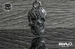 Bravo Bells(ブラボーベル) Flame Skull Keychain(フレイムスカルキーホルダー) BBK-03