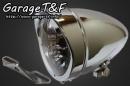 ドラッグスター1100　4.5インチロケットライト(メッキ)&ライトステー(タイプB)KIT