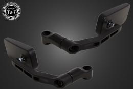 スクエアサイドミラー(ブラック)スイングタイプ(左右セット)