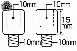 高さ調整アダプター(ブラック)　M10-P1.25