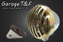 ビラーゴ250　4.5インチバードゲージヘッドライト(メッキ/真鍮)&ライトステー(タイプA)KIT