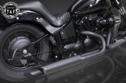 ドラッグスター400　2in1スラッシュカットマフラー(ブラック)