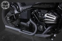 ドラッグスター400　2in1スラッシュカットマフラー(ブラック)