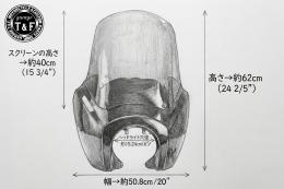 ドラッグスター400　フェアリングカウル(Ver2)ブラック(ライトスモークシールド)