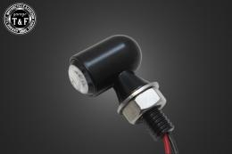 超小型マイクロウィンカー(LED)ブラック　クリアーレンズ仕様　+　各種ステーSET