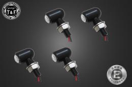 超小型マイクロウィンカー(LED)ブラック　クリアーレンズ仕様　+　各種ステーSET