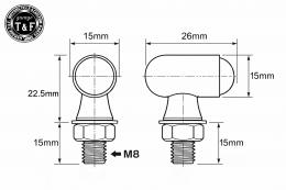 超小型マイクロウィンカー(LED)ブラック　クリアーレンズ仕様　+　各種ステーSET