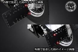 サイドナンバーKIT & ブレットテールランプ(マットブラック)クラシックレンズ　各車種専用取り付けステー付き