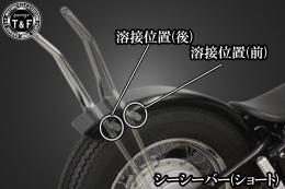 ドラッグスター400　フラットフェンダーKIT(ロング)&シーシーバーSET