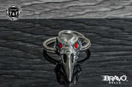 Bravo Bells(ブラボーベル) Raven Skull Diamond Keychain(レイブンスカル(烏の骸骨)ダイヤモンドキーホルダー) BBK-14