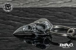 Bravo Bells(ブラボーベル) Raven Skull Keychain(レイブンスカル(烏の骸骨)キーホルダー) BBK-05