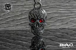 Bravo Bells(ブラボーベル) Flame Skull Diamond Keychain(フレイムスカルダイヤモンドキーホルダー) BBK-11