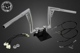 レブル250(2017〜2019年)ABS搭載モデル　極太バットマンハンドル　10インチ(メッキ)&ワイヤーセット