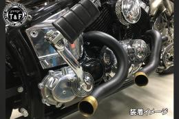 ドラッグスター400　ダミーキックペダルKIT(メッキ)