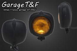 ドラッグスター1100　エレクトロライン54レプリカヘッドライト(ブラック)&ライトステー(タイプA)KIT