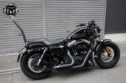 スポーツスター　極太φ38シーシーバーロング(ブラック)純正フェンダー専用