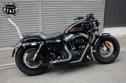 スポーツスター　極太φ38シーシーバーミディアム(メッキ)純正フェンダー専用