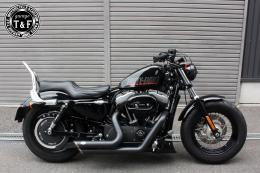 スポーツスター　極太φ38シーシーバーショート(メッキ)純正フェンダー専用