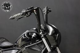 レブル250(2017〜2019年)ABS搭載モデル　極太バットマンハンドル　14インチ(ブラック)&ワイヤーセット