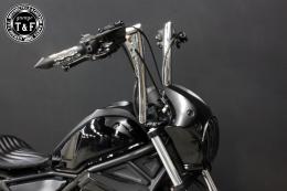 レブル250(2017〜2019年)ABS非搭載モデル　極太バットマンハンドル　14インチ(メッキ)&ワイヤーセット