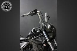 レブル250(2017〜2019年)ABS非搭載モデル　極太バットマンハンドル　14インチ(メッキ)&ワイヤーセット