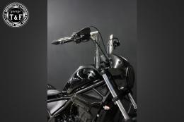 レブル250(2017〜2019年)ABS非搭載モデル　極太バットマンハンドル　12インチ(メッキ)&ワイヤーセット