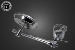 3インチラウンドサイドミラー(フォーククランプ式)メッキ