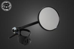3インチラウンドサイドミラー(フォーククランプ式)ブラック