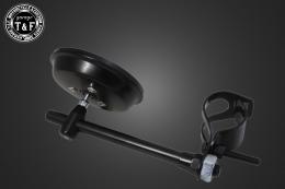 3インチラウンドサイドミラー(フォーククランプ式)ブラック