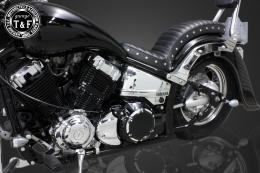 ドラッグスター400　ダミープライマリーカバー(ブラック/F)