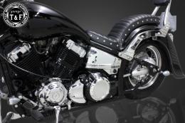 ドラッグスター400　ダミープライマリーカバー(ブラック/G)